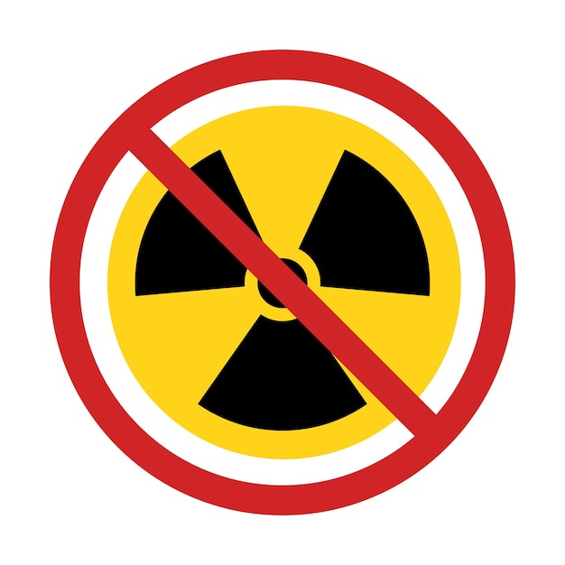 Vector gratuito círculo de energía nuclear sin señal
