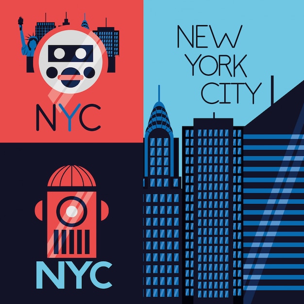 Vector gratuito la ciudad de nueva york.