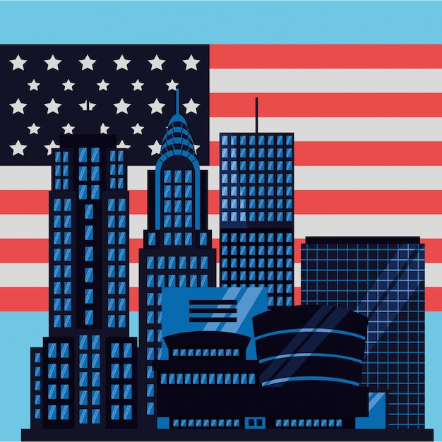Vector gratuito la ciudad de nueva york.