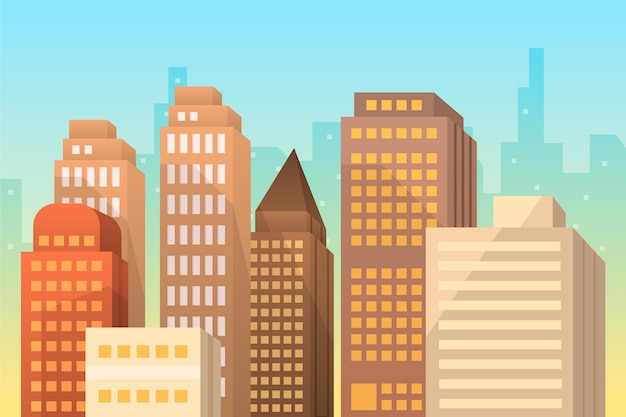 Vector gratuito ciudad urbana - fondo para videoconferencia