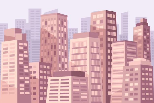 Vector gratuito ciudad urbana - fondo para videoconferencia