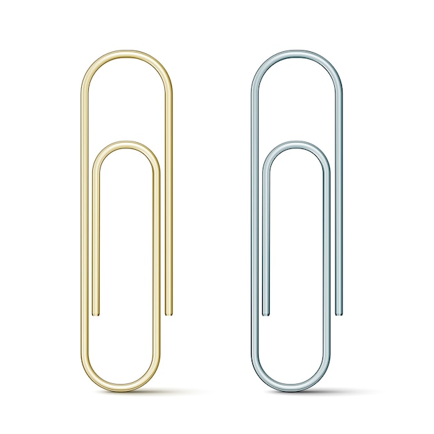 Vector gratuito clips de papel aislados
