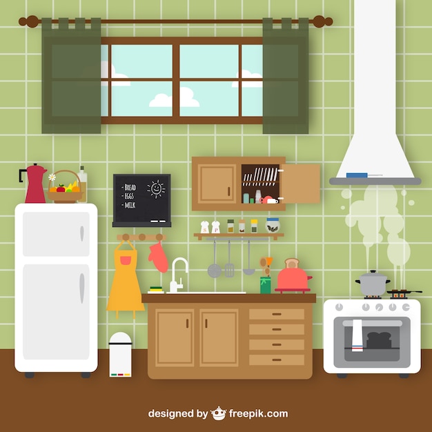 Vector gratuito la cocina retro