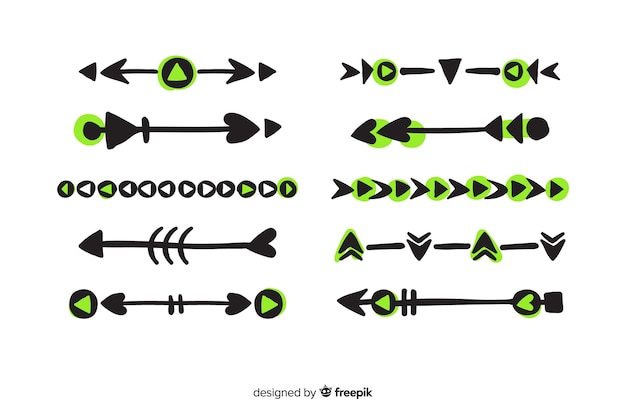 Vector gratuito colección adornos separadores