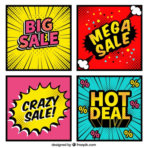 Vector gratuito colección de banners de venta