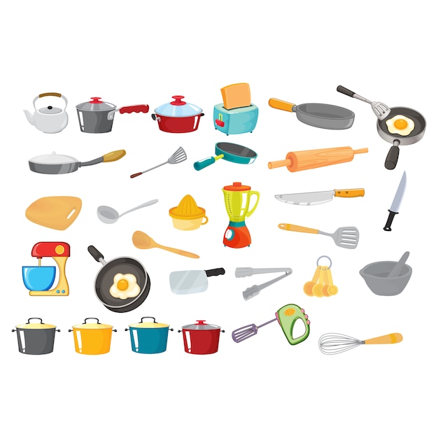 Vector gratuito colección de elementos de cocina