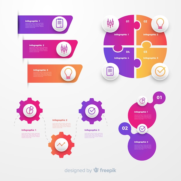 Vector gratuito colección de elementos infográficos