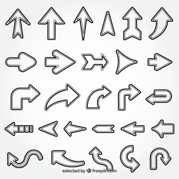 Vector gratuito colección flechas