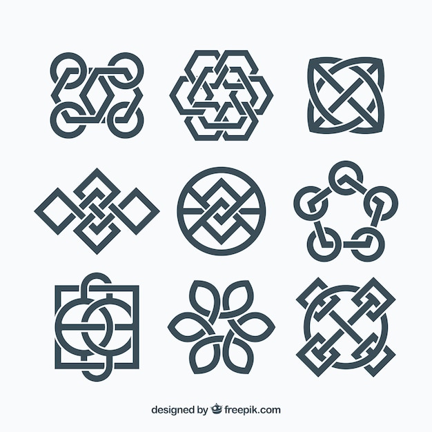 Vector gratuito colección de formas geométricas