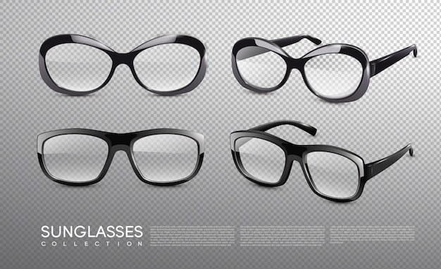 Vector gratuito colección de gafas de sol de moda