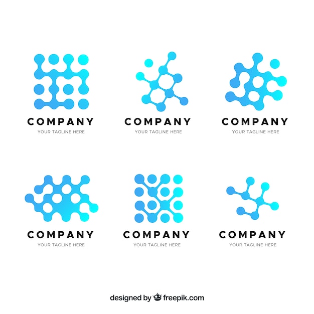 Vector gratuito colección de logotipos gradientes abstractos