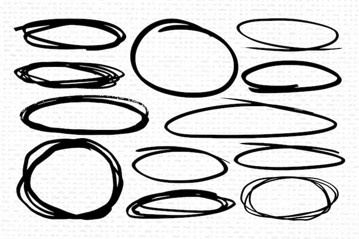 Vector gratuito colección de marcos de banner ovalado negro