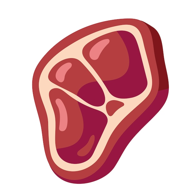Vector gratuito comida gourmet de chuleta de cerdo