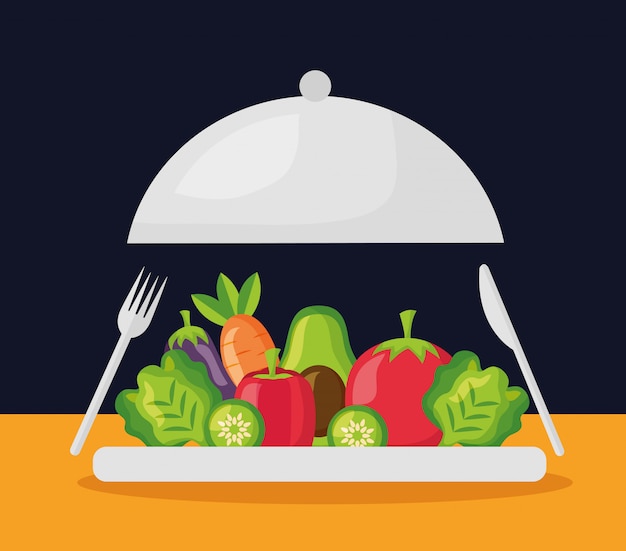 Vector gratuito comida sana fresca