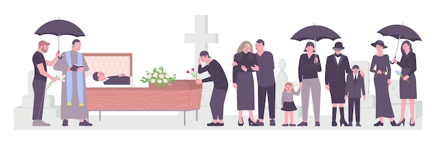 Vector gratuito composición plana de muerte