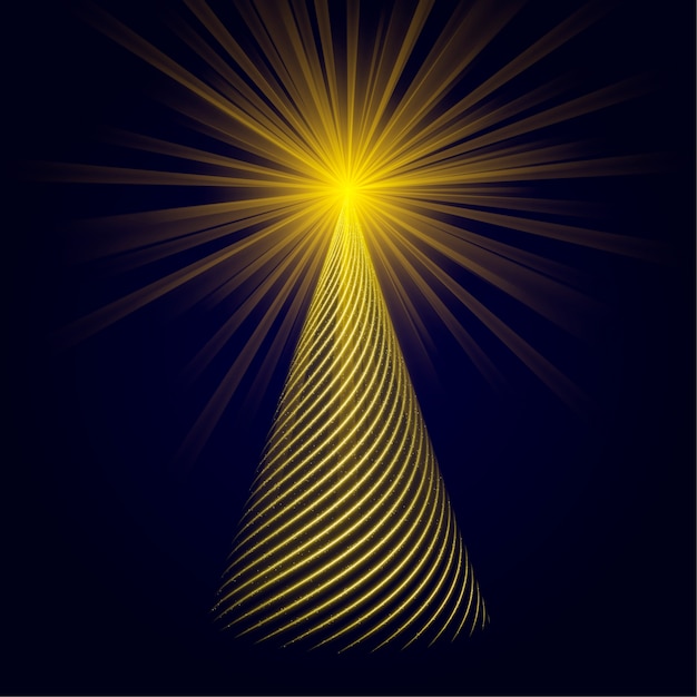 Vector gratuito concepto de árbol de navidad de sendero de luz