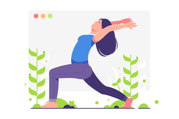 Vector gratuito concepto de clase de yoga en línea con mujer