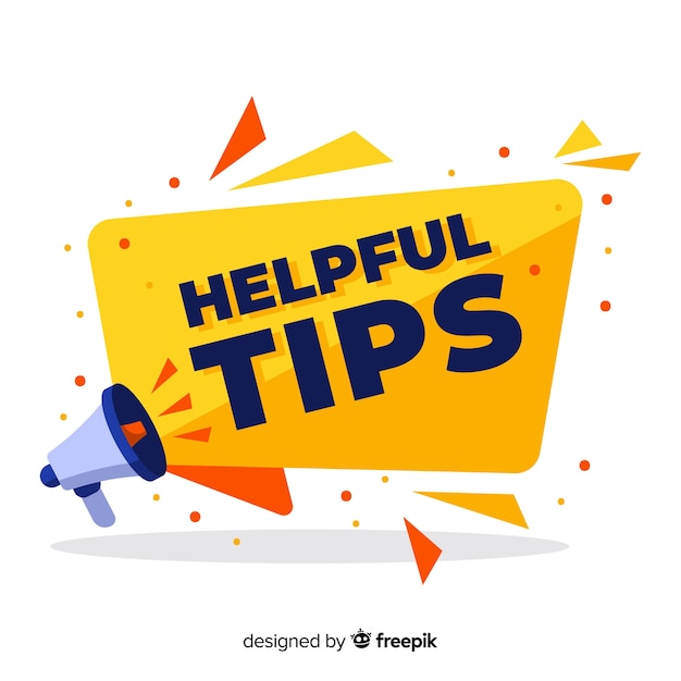 Vector gratuito concepto de consejos útiles flat
