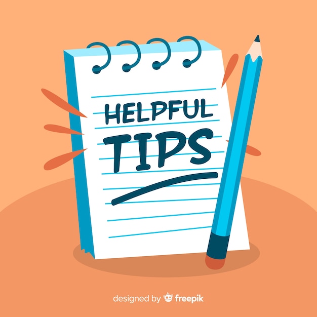 Vector gratuito concepto de consejos útiles flat