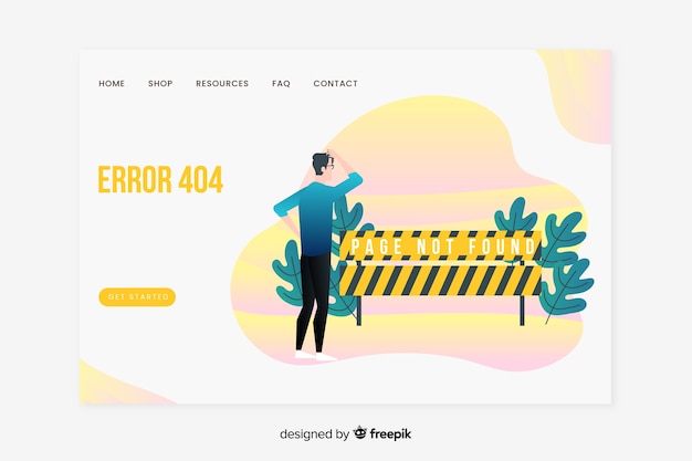 Vector gratuito concepto de error para landing page