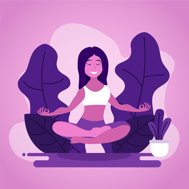 Vector gratuito concepto de meditación