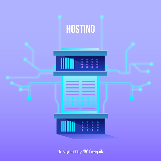 Vector gratuito concepto moderno de hosting