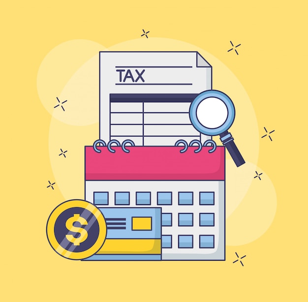Vector gratuito concepto de pago de impuestos