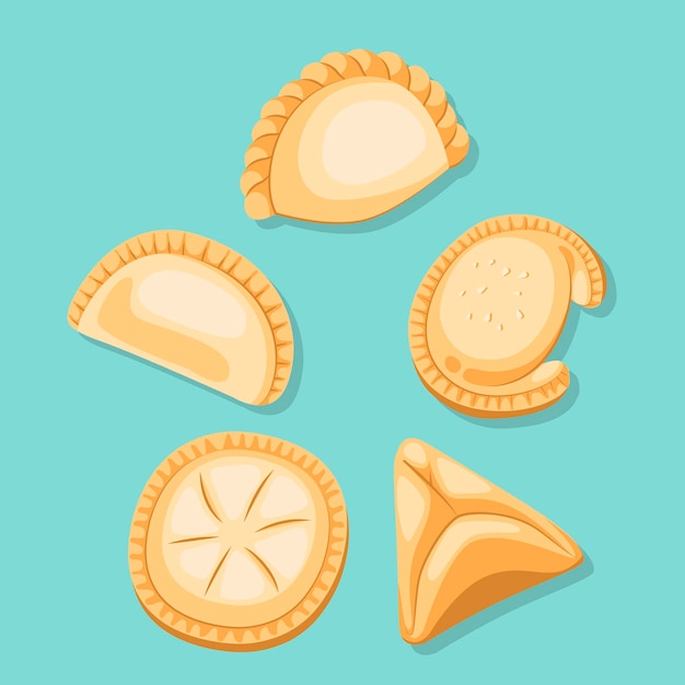 Vector gratuito concepto de recogida de empanada