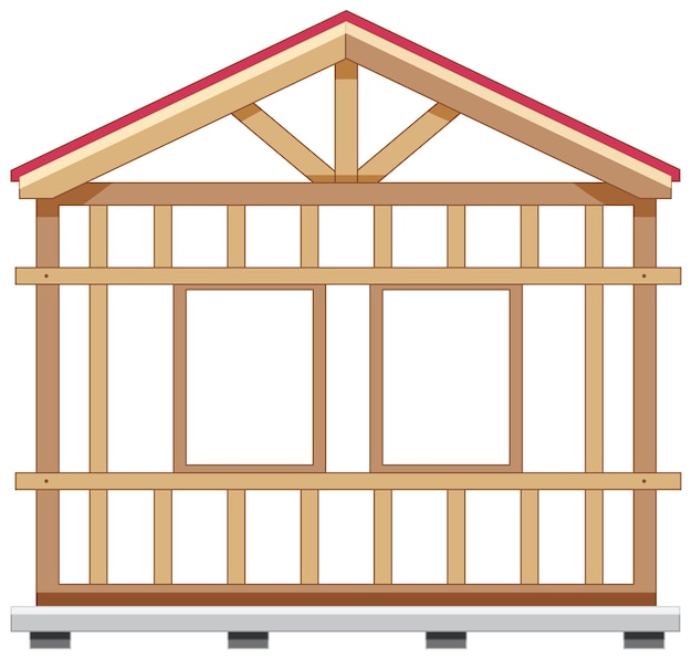 Vector gratuito concepto de sitio de construcción de casa