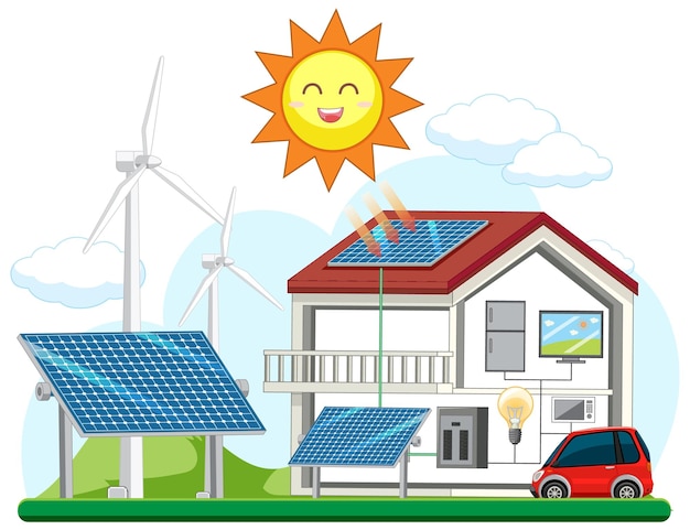 Vector gratuito concepto de vector de energía verde