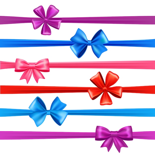 Vector gratuito conjunto de arcos y cintas