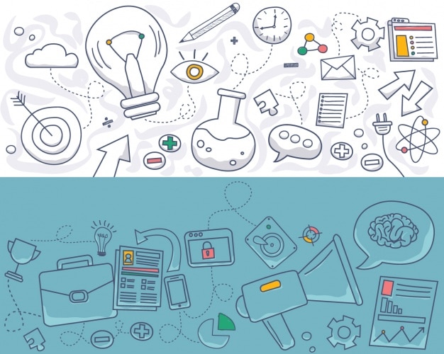Vector gratuito conjunto de banners de educación