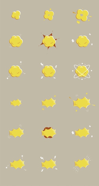 Vector gratuito conjunto de burbujas de acción