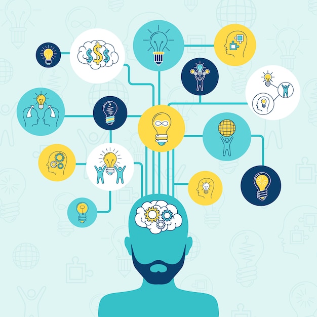 Vector gratuito conjunto de composición de infografía idea
