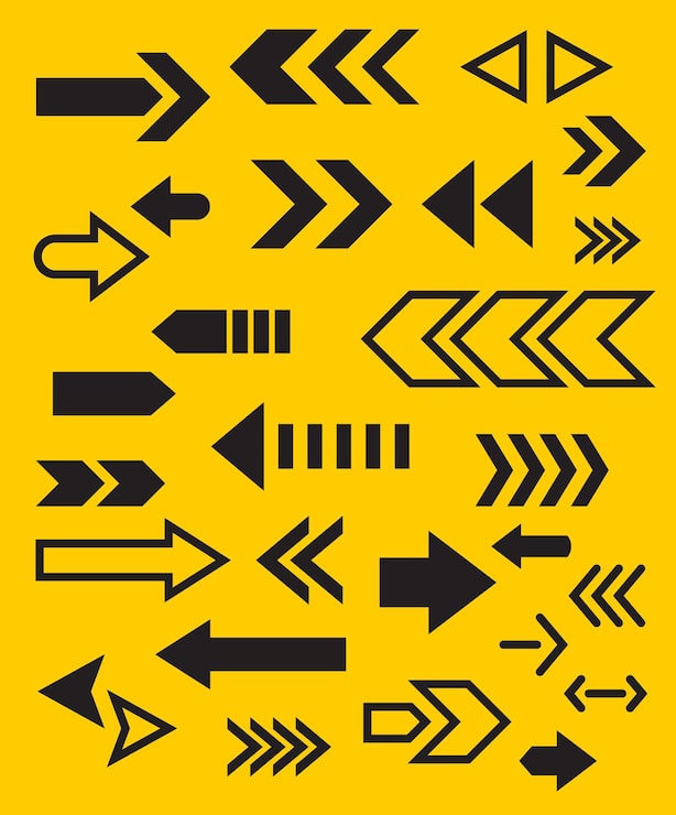 Vector gratuito conjunto de flechas