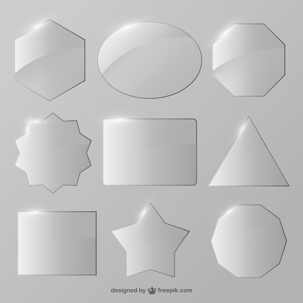 Vector gratuito conjunto de formas de cristal