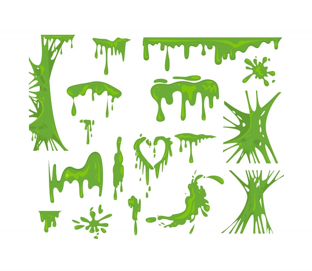 Vector gratuito conjunto de limo verde