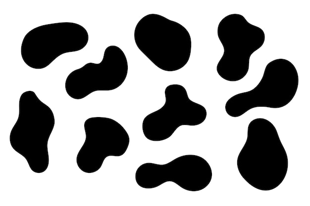 Vector gratuito conjunto de manchas negras