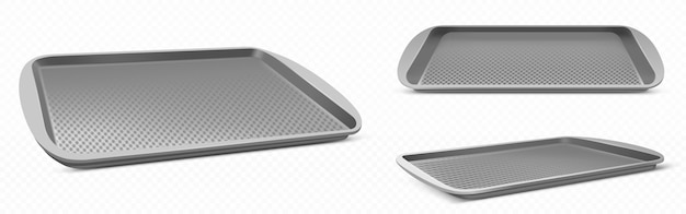 Vector gratuito conjunto de maquetas de bandejas de alimentos