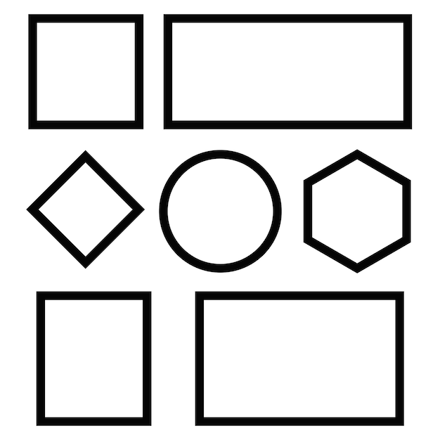 Vector gratuito conjunto de marcos de oro