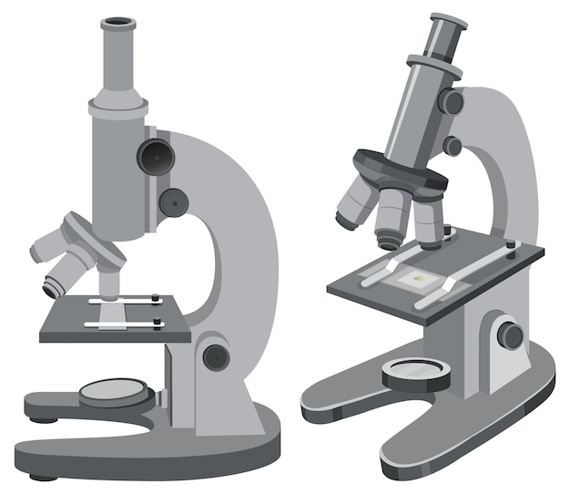 Vector gratuito conjunto de microscopio aislado