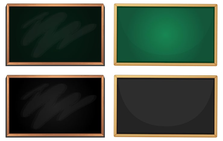 Vector gratuito conjunto de tablero de marco en blanco
