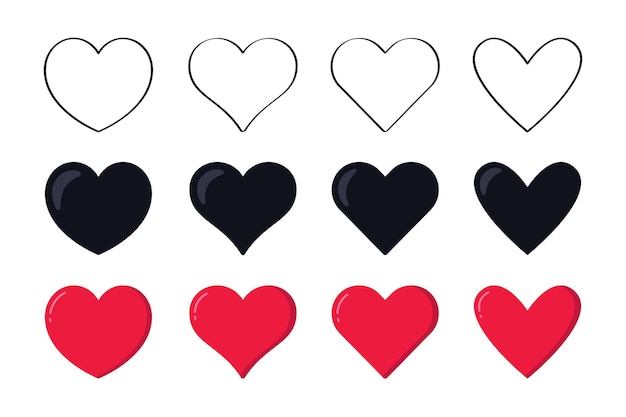 Vector gratuito los corazones