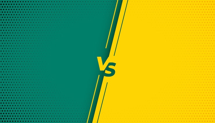 Vector gratuito desafío dual versus póster con efecto de medio tono