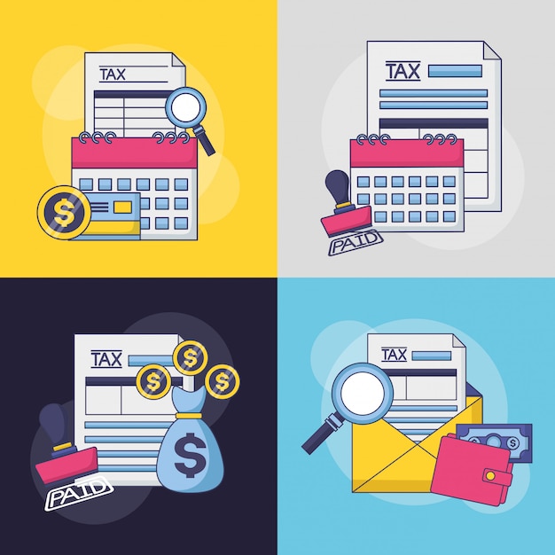 Vector gratuito día de pago de impuestos