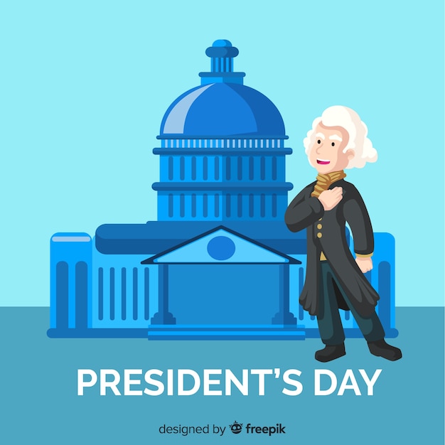 Vector gratuito día plano del presidente