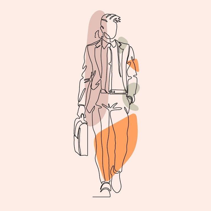 Vector gratuito dibujado a mano ilustración de dibujo de empresario