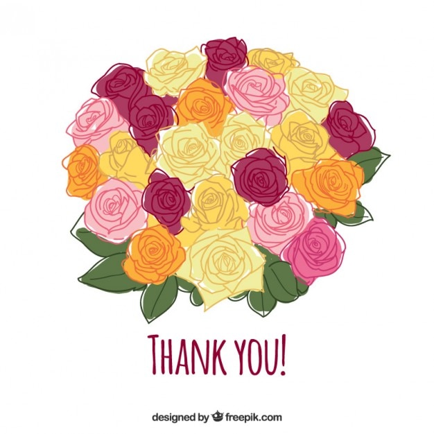 Vector gratuito dibujado a mano ramo de flores