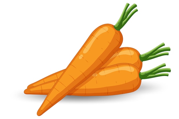 Vector gratuito dibujos animados de zanahoria naranja aislado