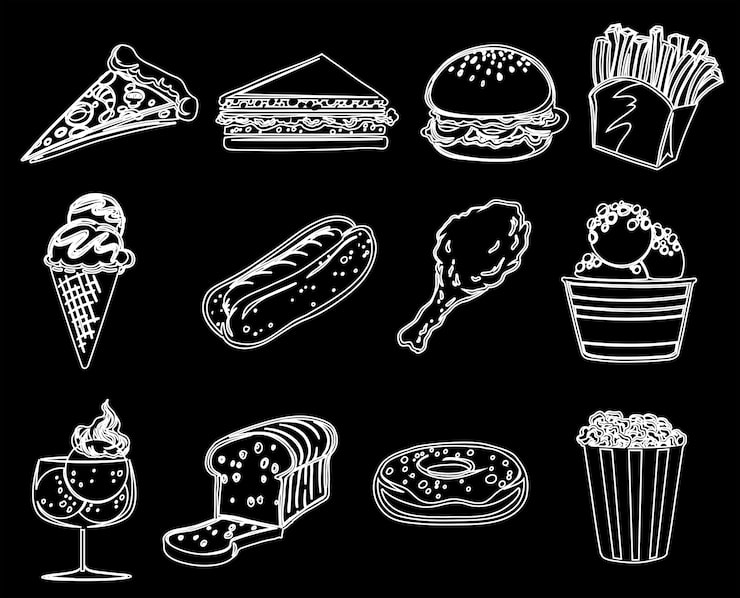 Vector gratuito diferentes alimentos